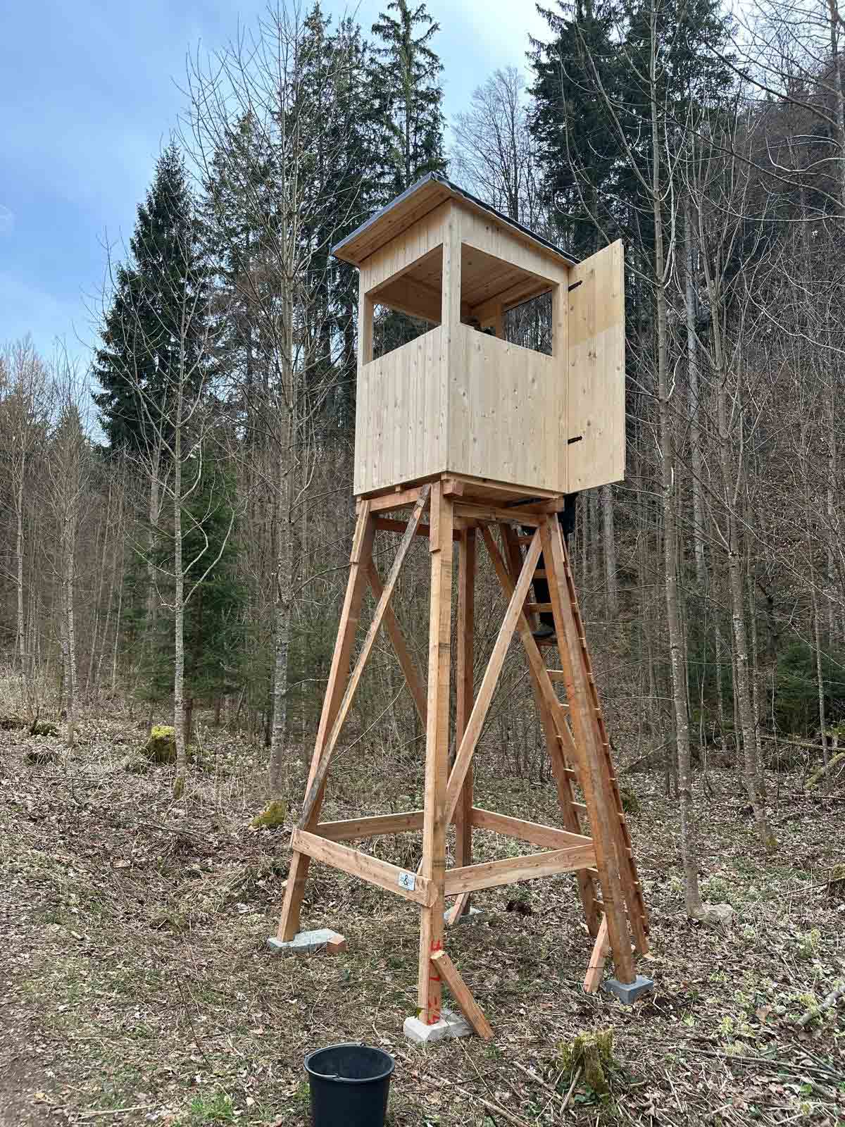 Jagdkanzel Hochwildstelle - Lärche oder Fichte